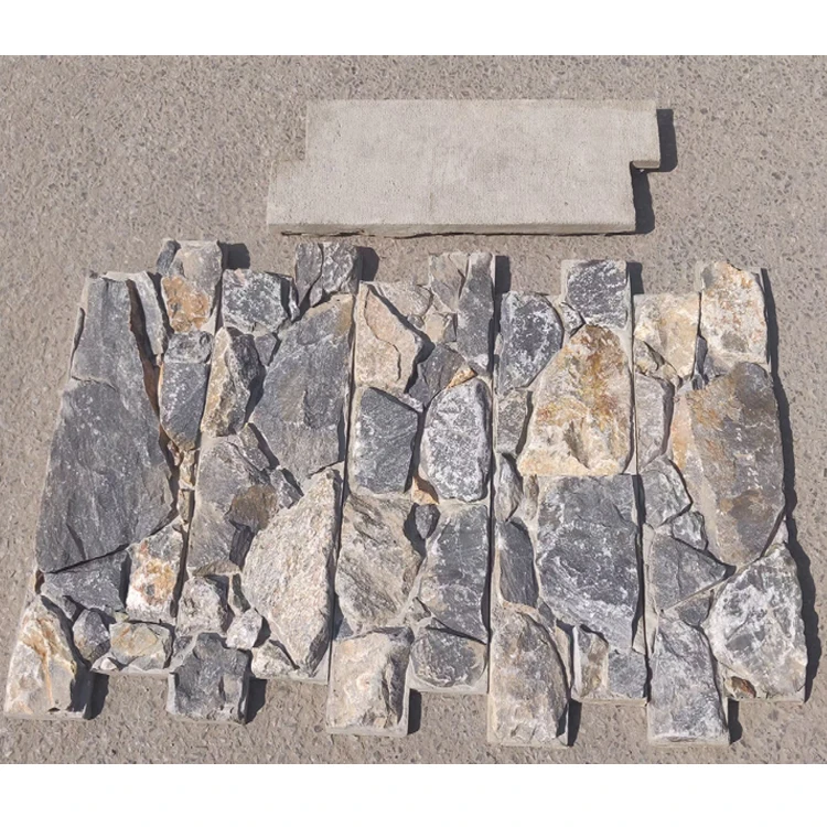 Pure White Quartz  Stone Chiseled Wall Cladding Tile