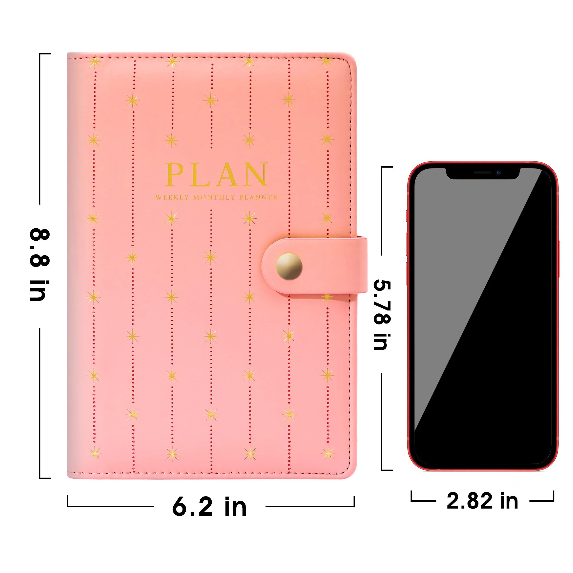 wholesale ready stock pink a5 pu leather notebook custom logo good quality weekly planner business office gift notebook