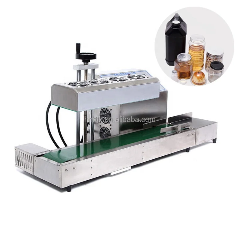Semi Automatic Continuous Induction Sealing Machine Induction Heat Sealer  diameter 20-130mm