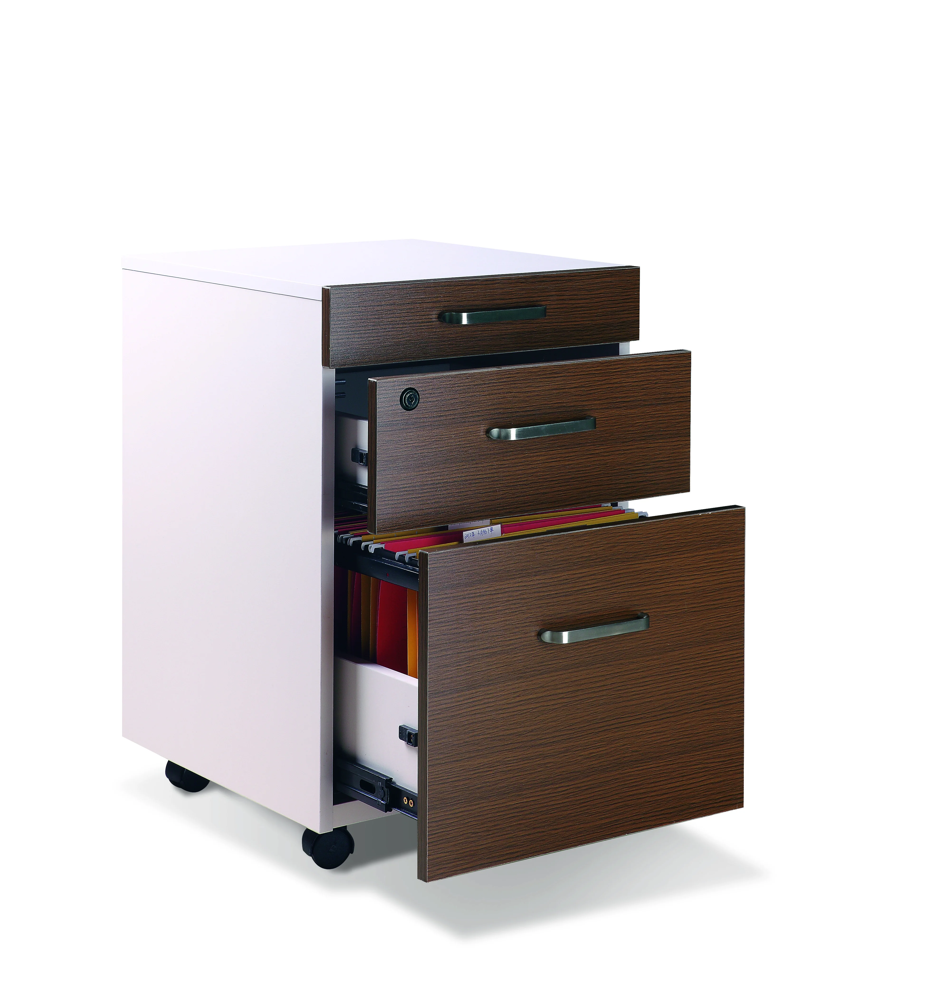 small drawer kardex modern wood furniture mobile file cabinet with lock