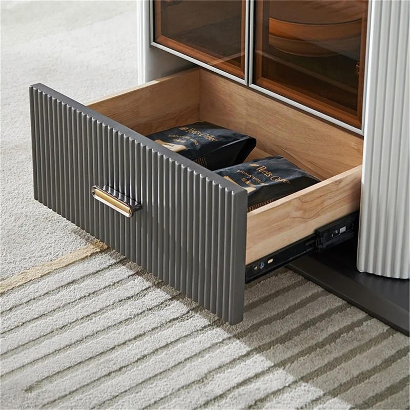 dw1086 quanu luxury 6 chairs family banquet open dining table sideboard cabinet with drawers