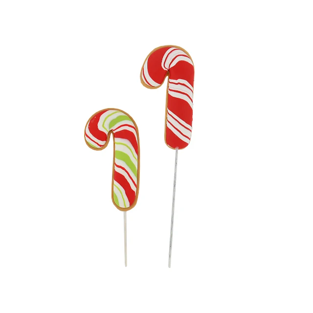 Hot Selling Handmade Artificial Candy cane PVC Polymer Clay Christmas Decorations for Home Deco