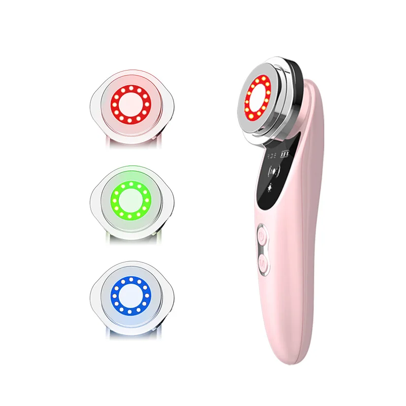 best selling products microcurrent facial toning device red Bluish green light therapy face lifting home use beauty equipment