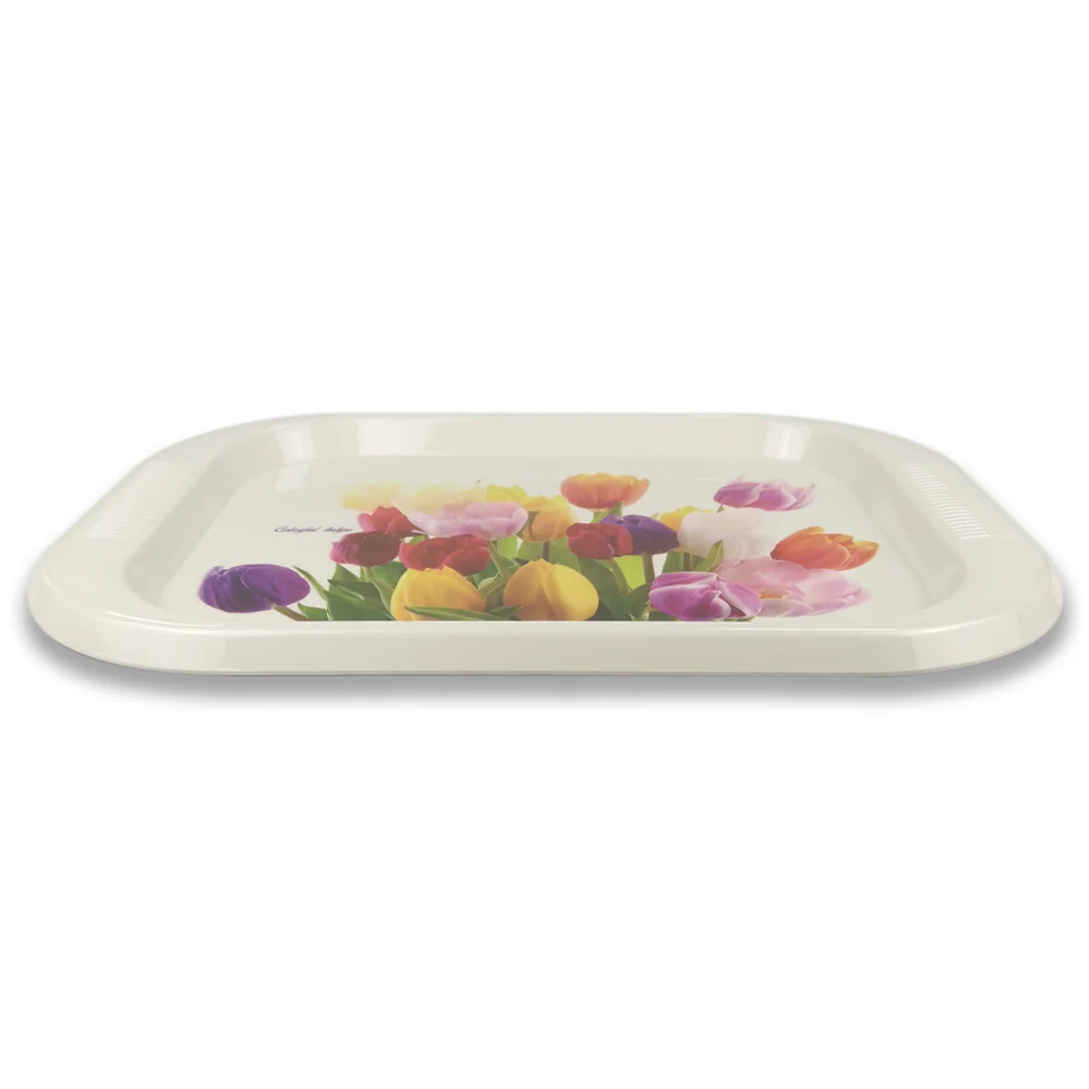 Dining Table Top & Bar Serveware 46cm extra large Melamine Service Trays with integrated Handles