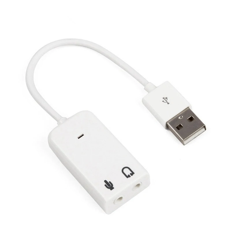 USB-звуковая карта Виртуальный 7 1 3D Внешний USB аудио адаптер к разъему 3 5 мм наушники микрофон телефон Звуковая для ноутбука