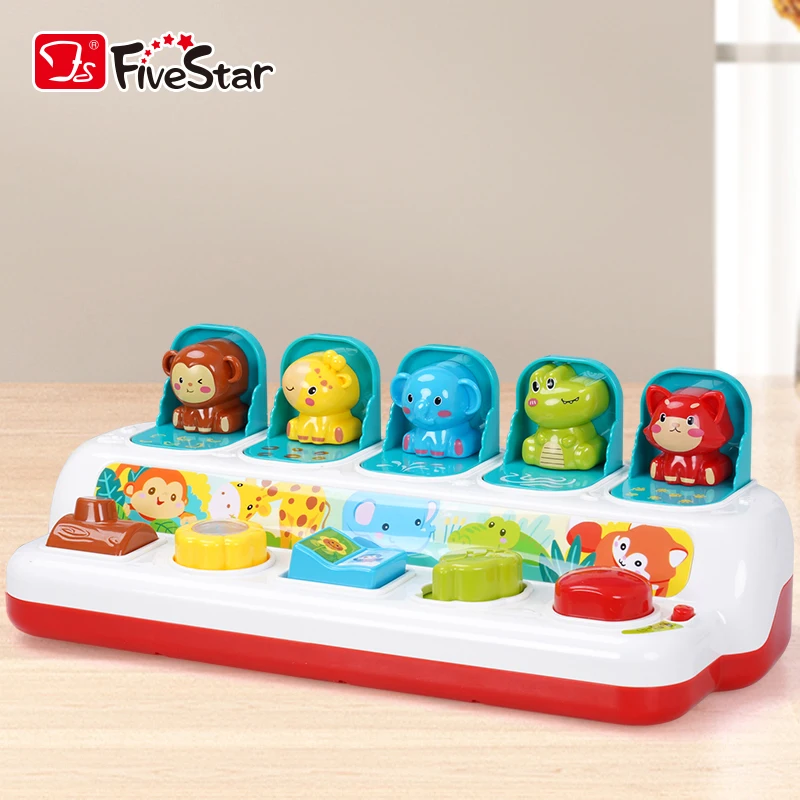 FiveStar Baby Sensory Hide & Seek Pop Up Animal Sorting Colors Animals Education Learning Children Toys Pop-Up Kids Toy