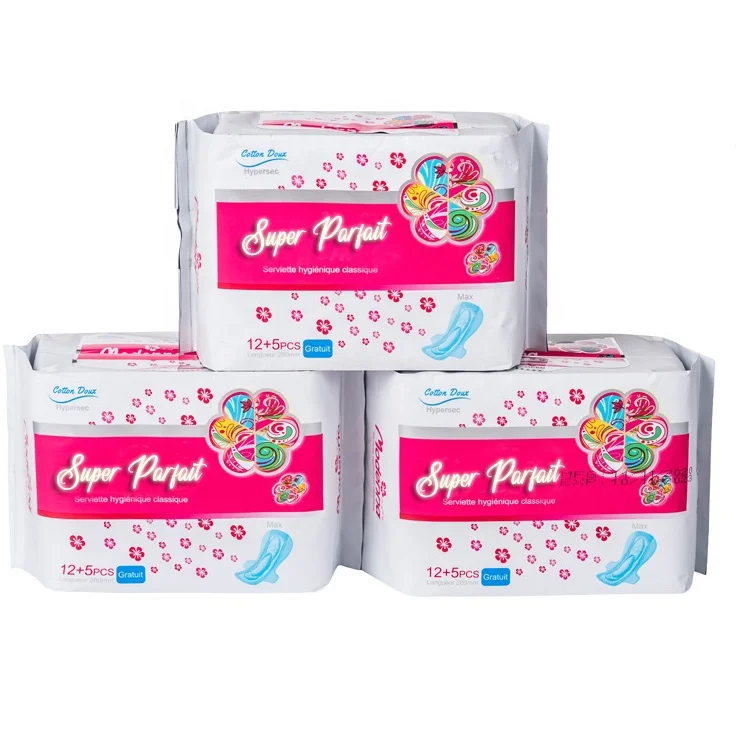 Best Quality Good Price Sanitary Napkins Factory Disposable 12+5 pcs Sanitary Napkin Manufacturer from China