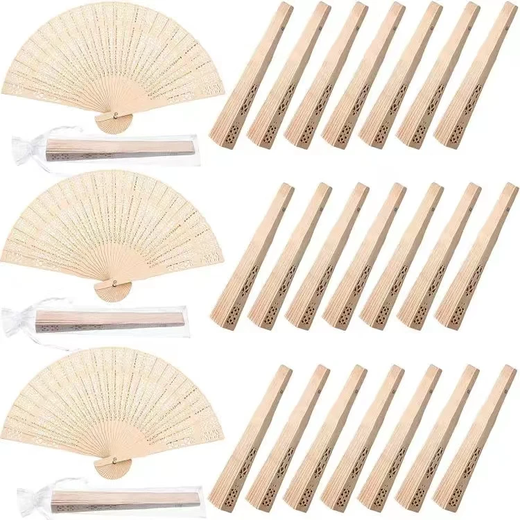 Bamboo Ribs For Wedding Party Gift  Promotion Hand Fan Holder  RTS