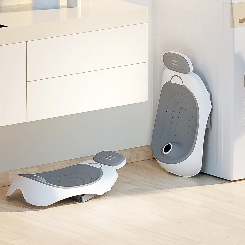 Wholesale Portable Plastic Baby Bath Tub Seat Chair Baby Bath Rack With Temperature For Bathing