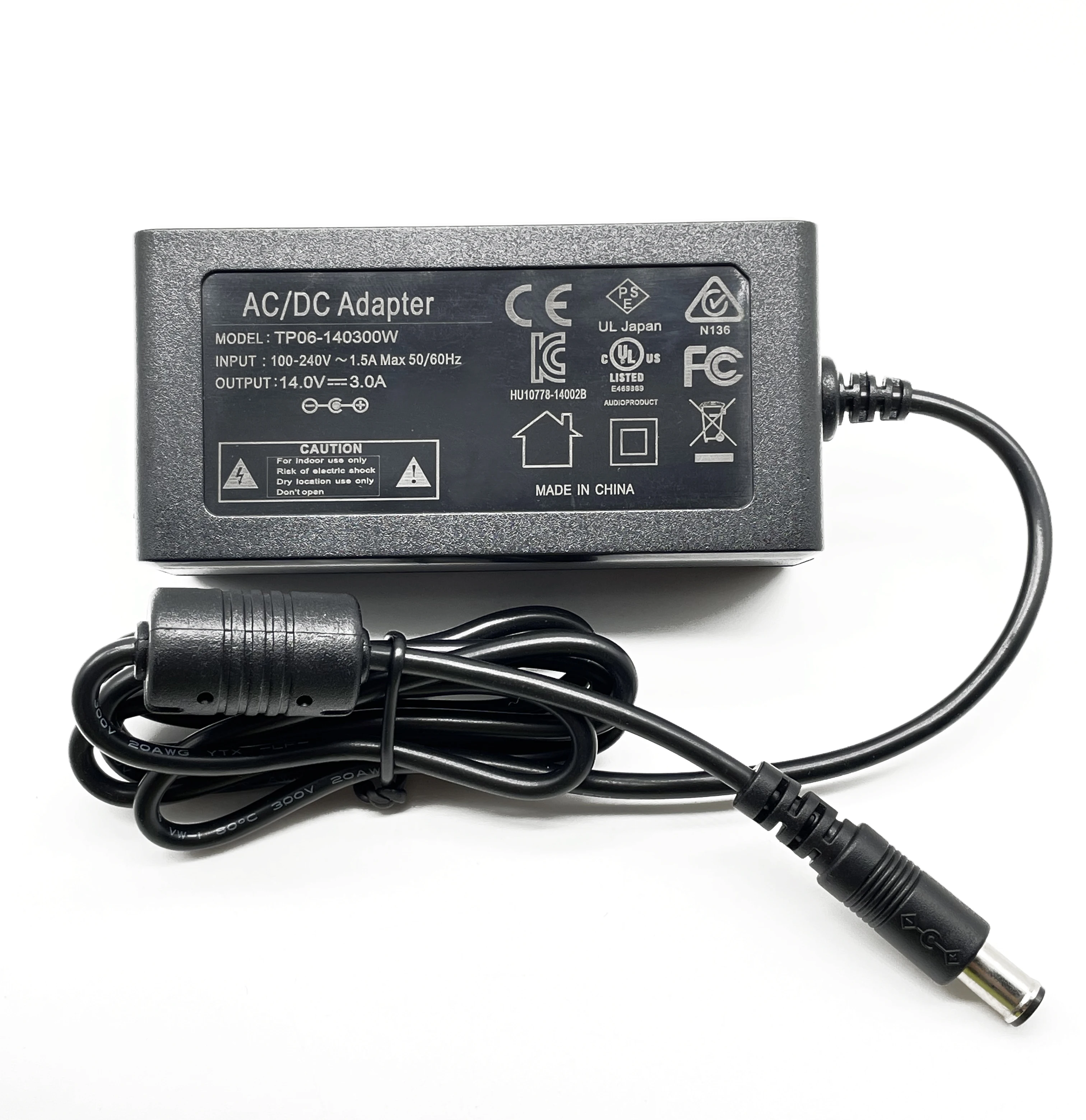 14V 3A Power Supply,AC DC Converter100-220V to14 Volt 3 Amp for LED Strip Light DVR NVR Security Cameras System CCTV Accessories