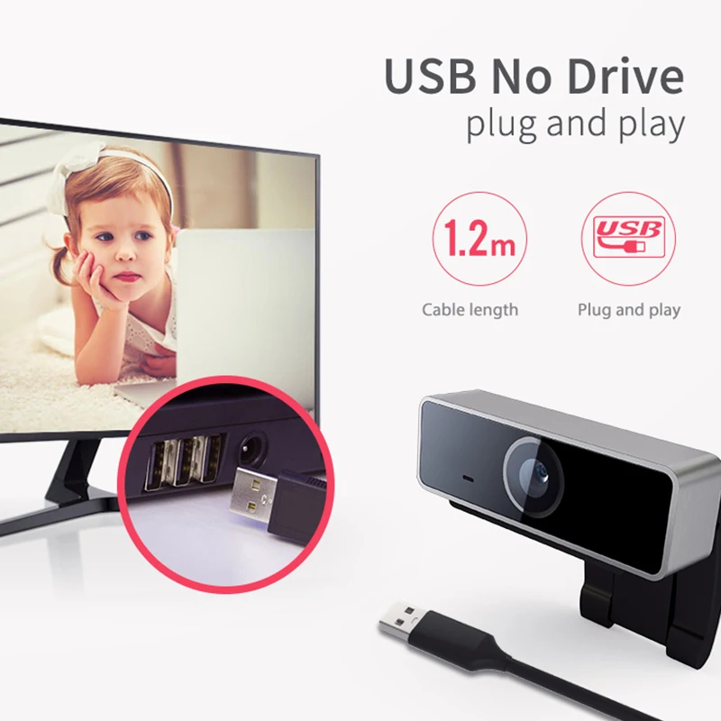 
portable 1080p full hd pro zoom control 60fps automatico usb web cam 