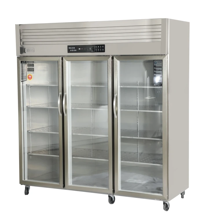 Three-door large capacity stainless steel refrigerator commercial freezer refrigerator