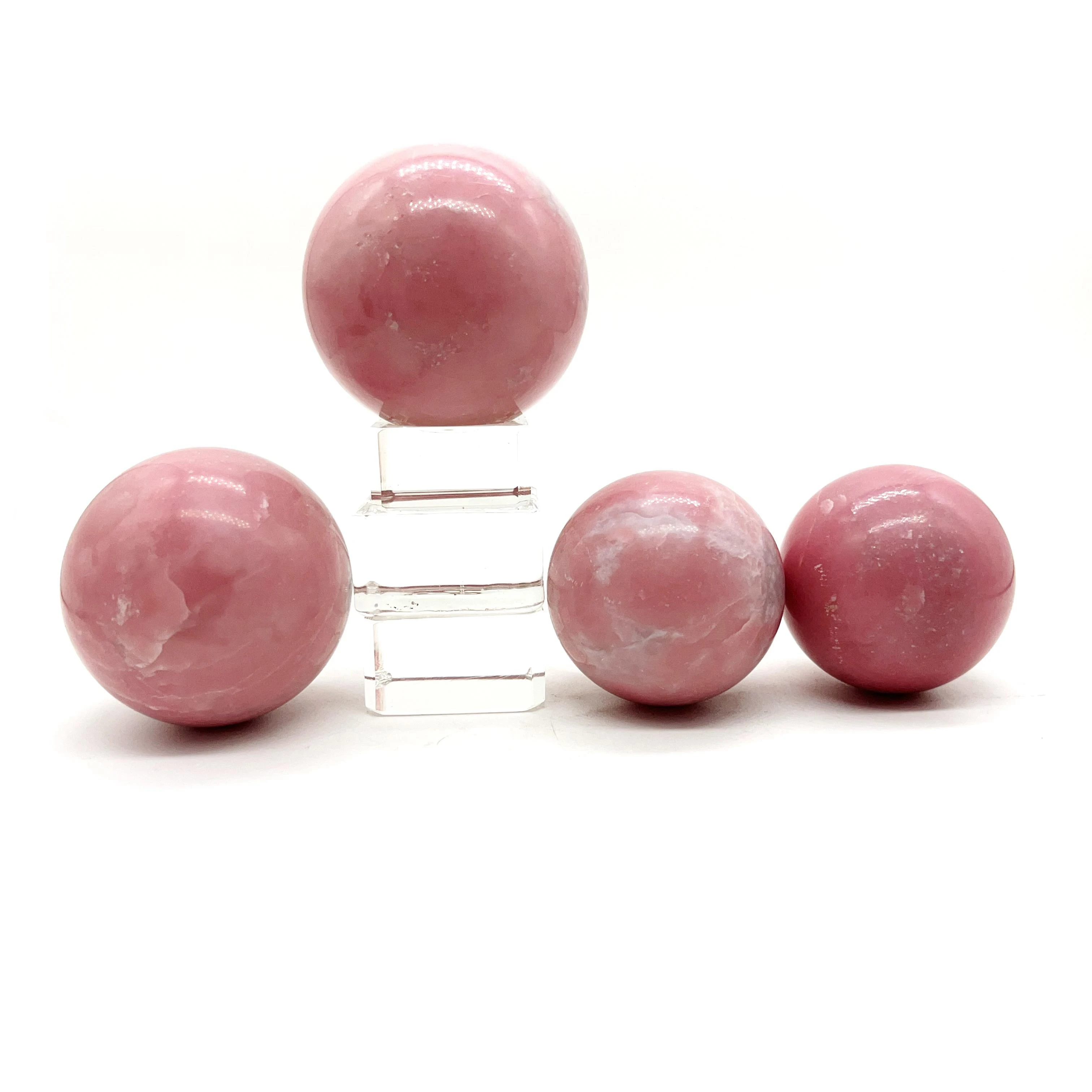 Natural Crystal Stone Crystal Sphere Pink Opal Ball For Gifts Souvenirs Feng Shui