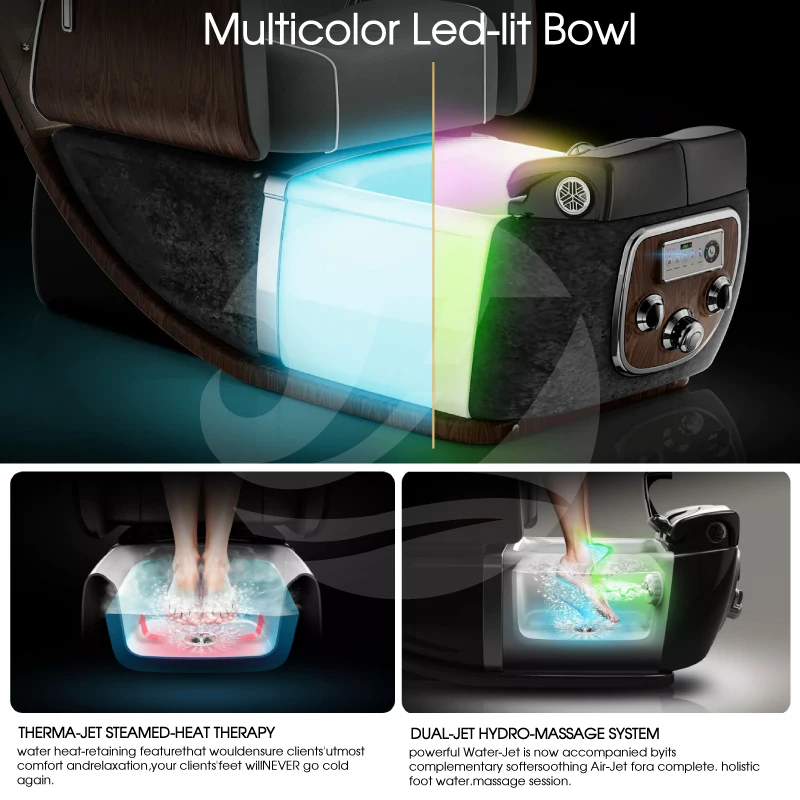 Best price nail salon furniture foot spa pedicure chair reclining knead massage manicure pedicure chairs electric