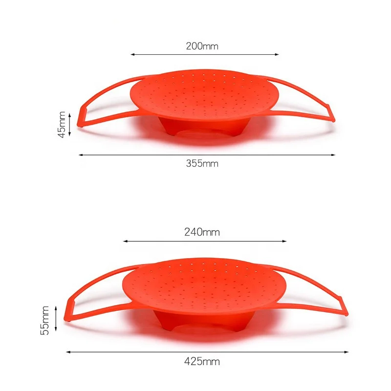Eco-friendly Food Grade Collapsible Foldable silicone food Vegetable Seafood Cooking Steamer Basket