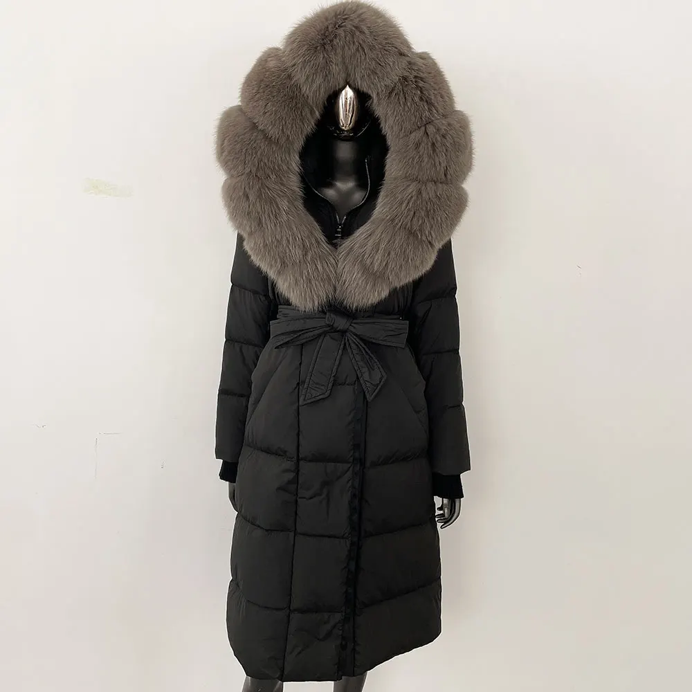OFTBUY Зимний утепленный 90% белый гусиный пуховик с натуральным увеличенным воротником из лисьего меха Новинка Лидер продаж Женская одежда