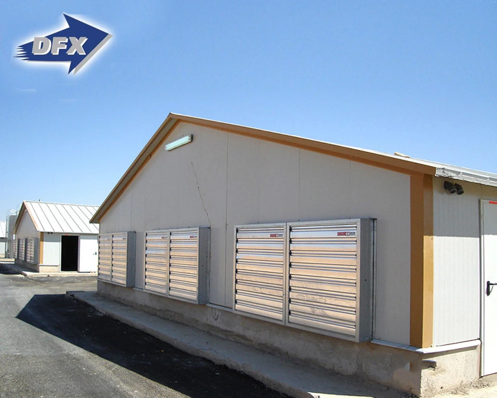 Low Cost Prefab Steel Structural Chicken Cow Pig Cattle Dairy Farm Building House Sheds Ready Made Poultry Farm Design
