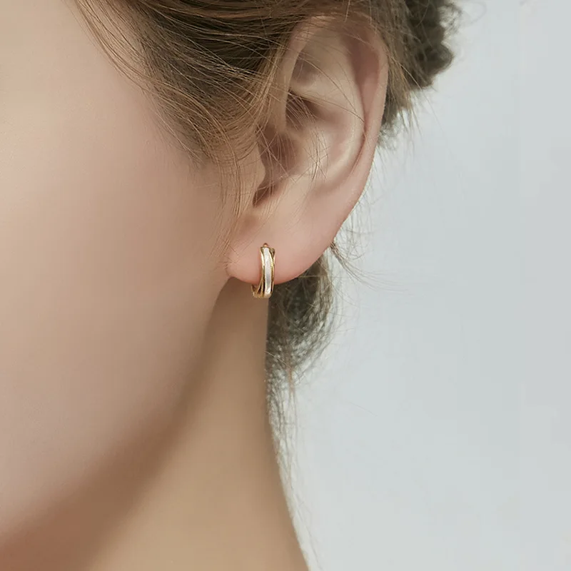2022 Hot Sale Korean Earrings 925 Silver Simple Temperament Exquisite Sexy Jewelry Gift Gold Hoop Earrings