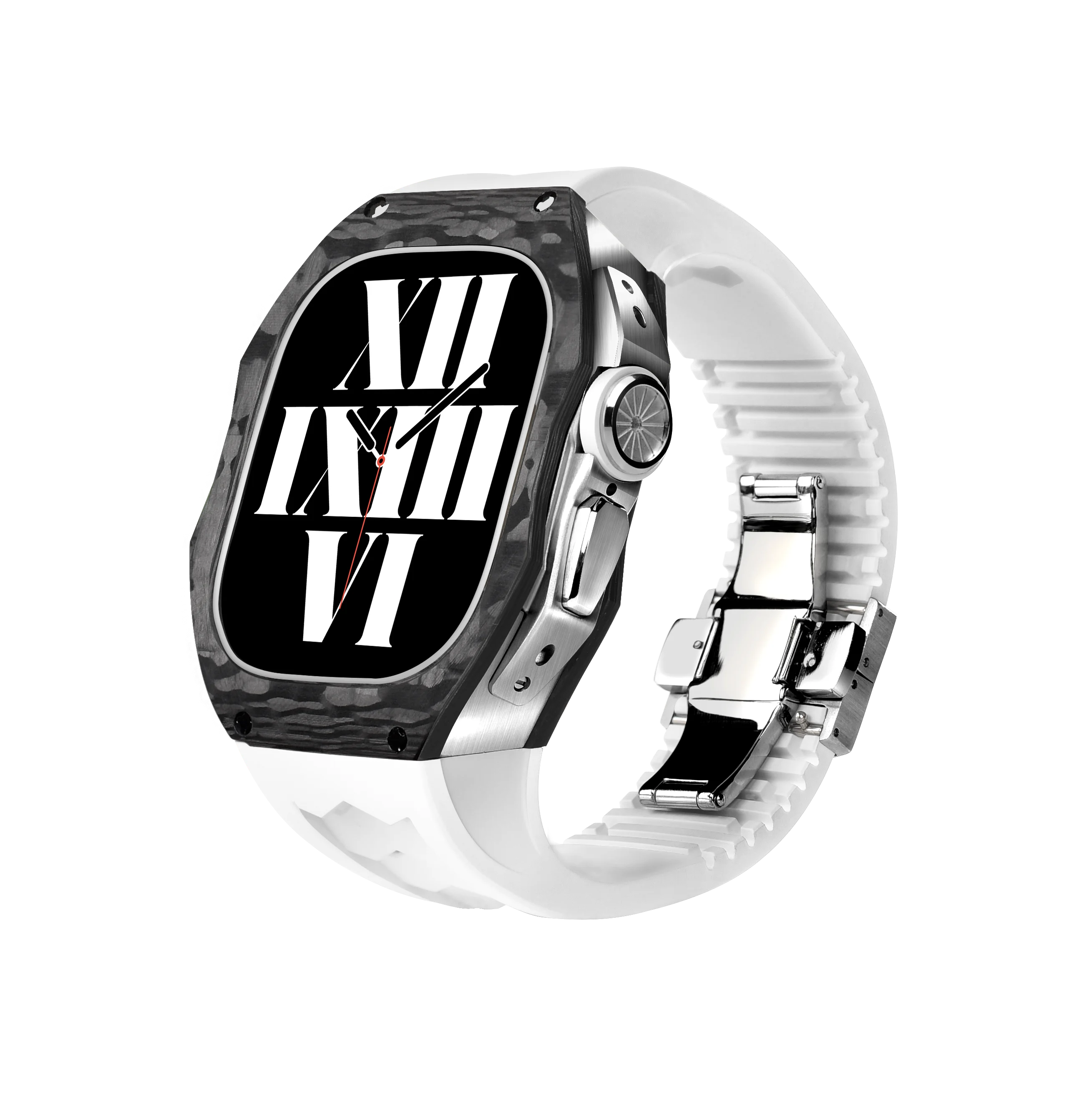 Новый комплект для модификации из углеродного волокна Apple Watch series 8 Ultra 49 мм корпус часов резиновый силиконовый