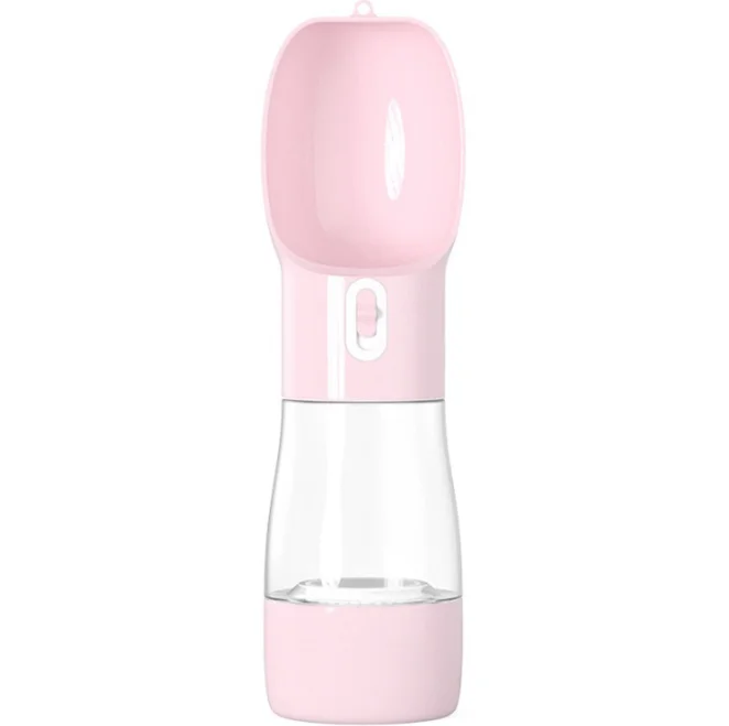 Amazon Hot Sale Portable Pets Drinking Feeding Bottle Outdoor Cats and Puppy Travel Water and Food Bottle