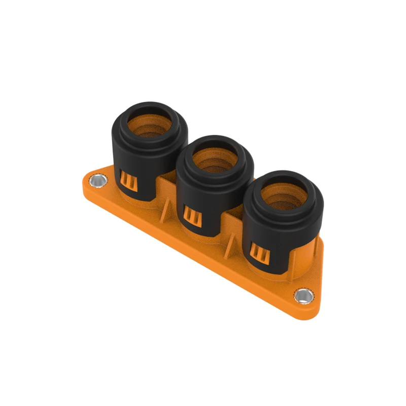1 2 3 POS HV Pass-Through Plastic HVPT high voltage Connector for Electric vehicle