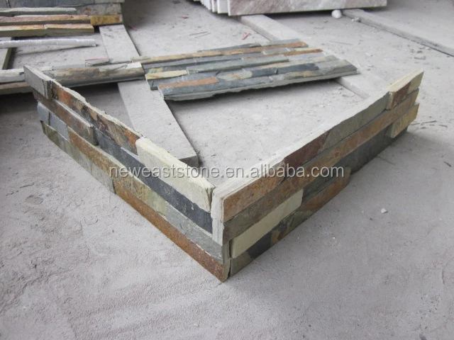 Natual rustic quartzite ledger stone exterior wall cladding panel