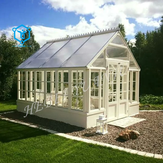Customized Outdoor Garden Yard Decor Large Size Sunroom Green House White Wrought Iron Gazebo Pavilion