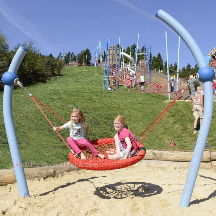 Douli outdoor single net woven hammock swing playground equipment
