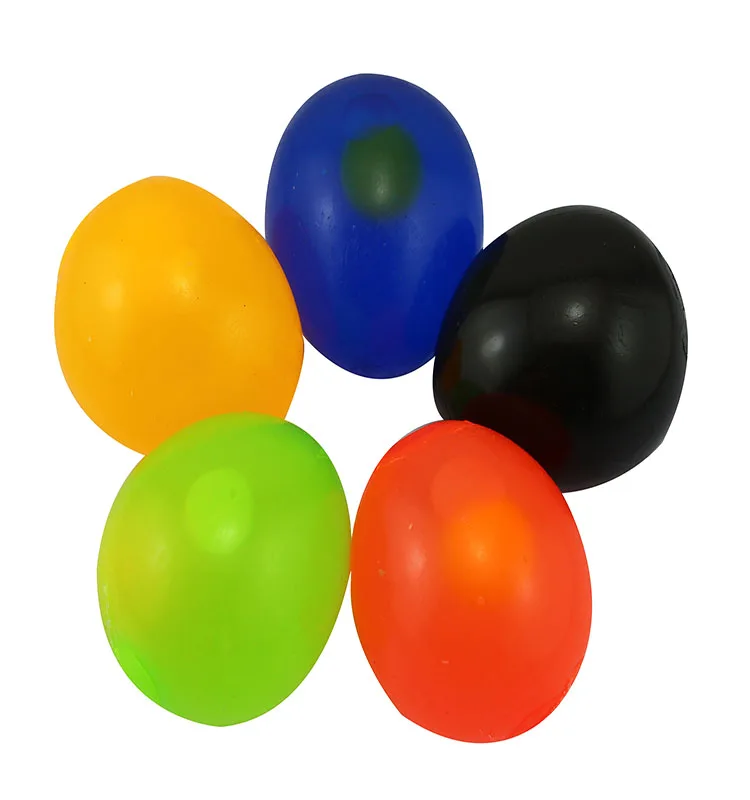 Hot Wholesale Anti-Stress Relief Funny Environmental-Friendy TPR Squishy Colorful Egg Smash Water Ball Toys