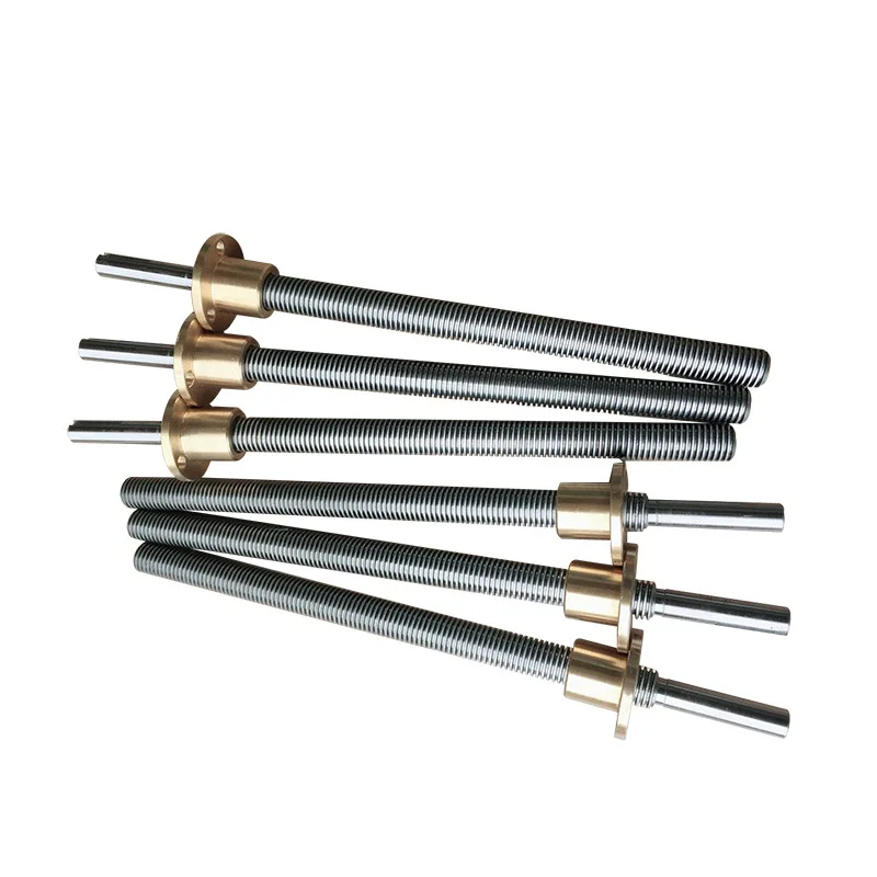 Custom T6 T8 T10 T12  Acme trapezoidal lead Screw for cnc machine