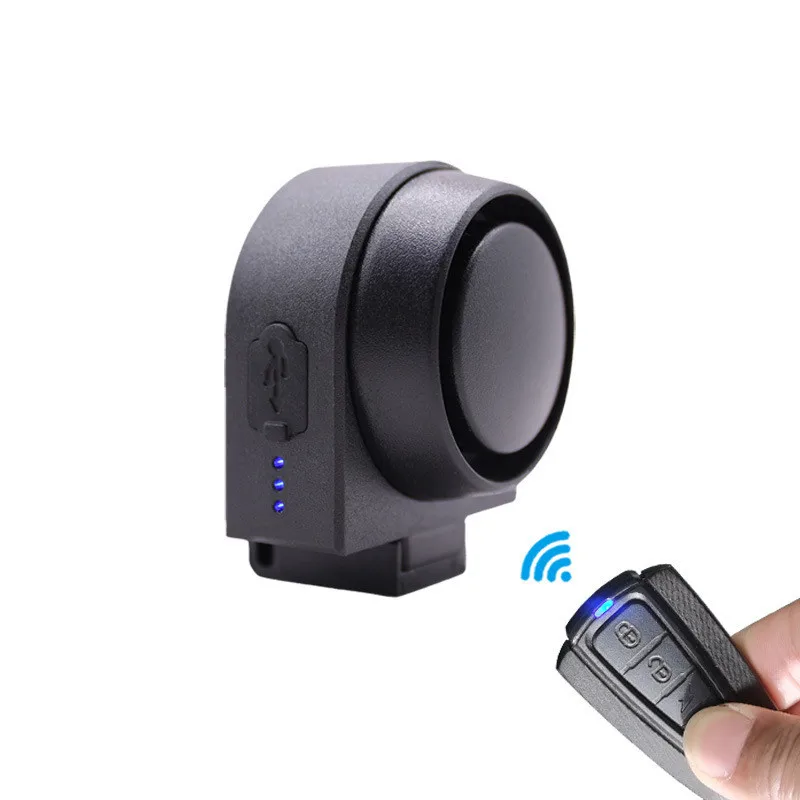 ANTUSI A2 Waterproof Wireless Remote Control Bike Alarm  USB Rechargeable Anti-Theft Vibration Alarm for bicycle Motorcycle