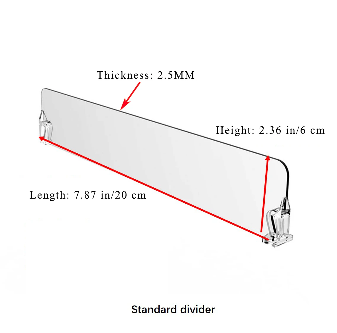 10PCS Plastic Shelf Dividers Adjustable Width Shelf Dividers Commercial Refrigerator Shelf Dividers Suite