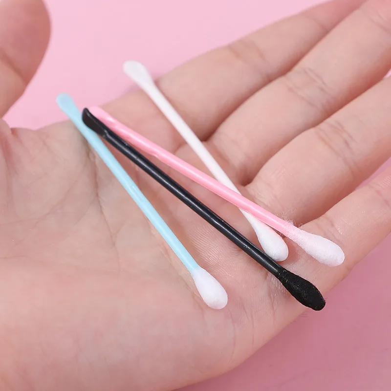 Бумажные палочки 2 в 1, ватные палочки для ушей, детские одноразовые ватные палочки для чистки ушей