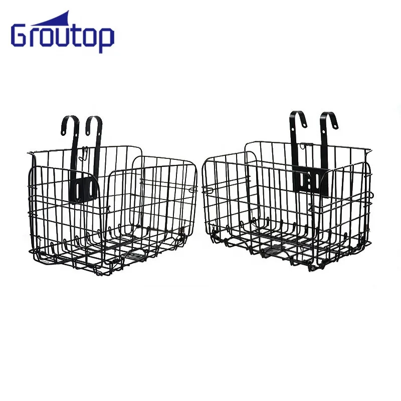 High Quality Removable Bicycle Basket Hanging Bold Side Trailer Kids Bike Basket for Front Handlebar Cycling Baskets Detachable