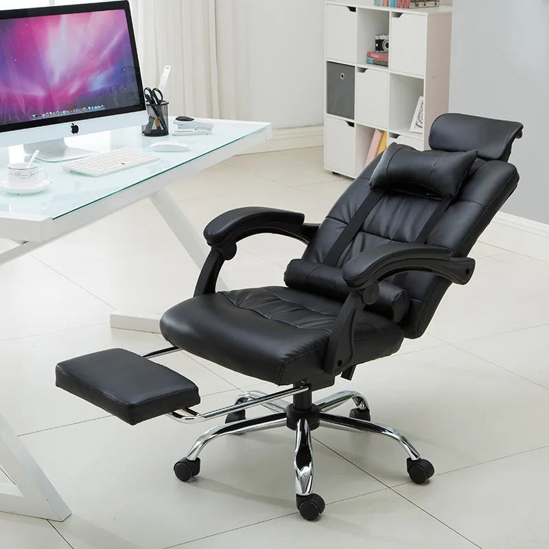 Cheap leather office chair can recline office chair with caster back
