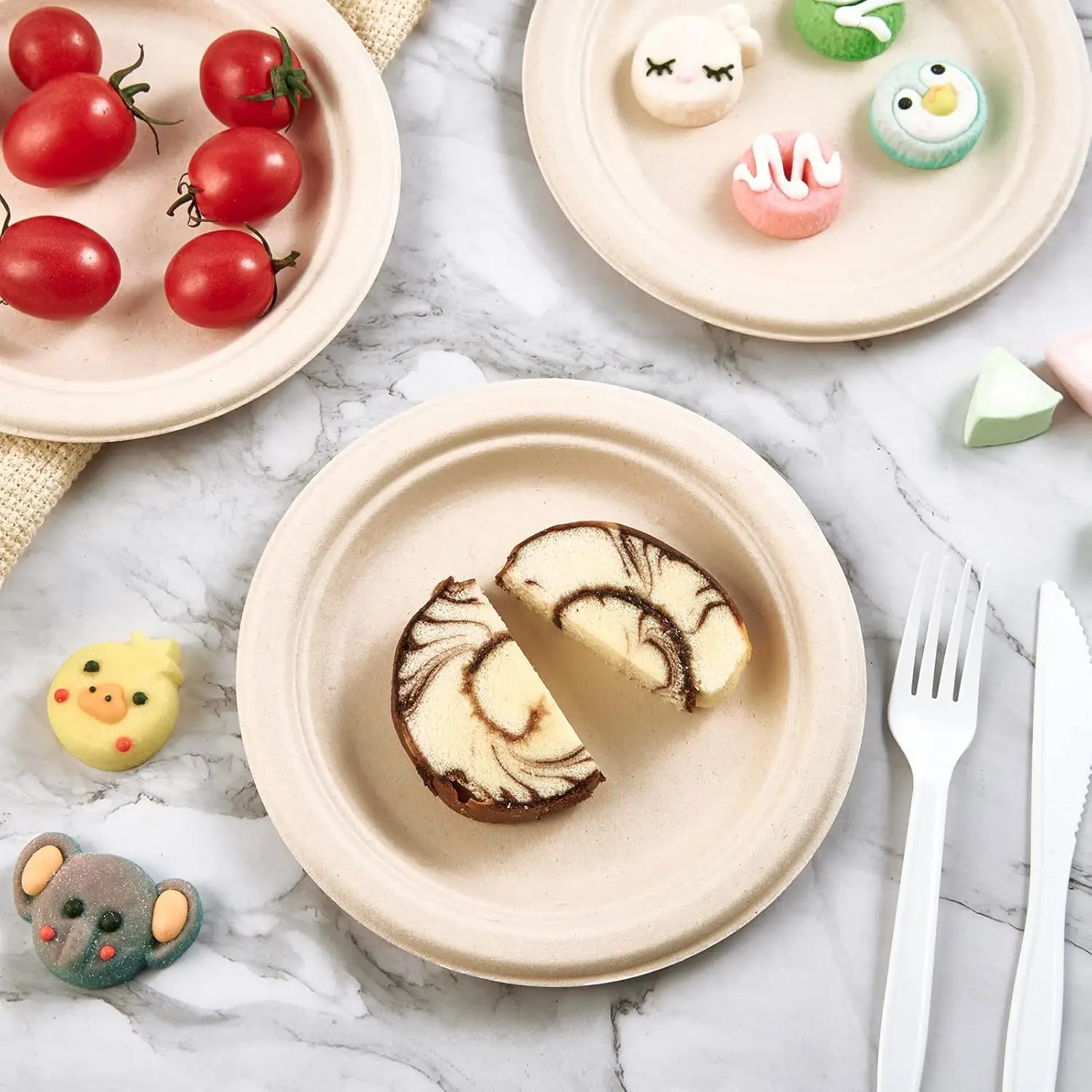 2024 hot sale  Sugarcane Bagasse Pulp Plate Biodegradable Disposable  Paper Tray