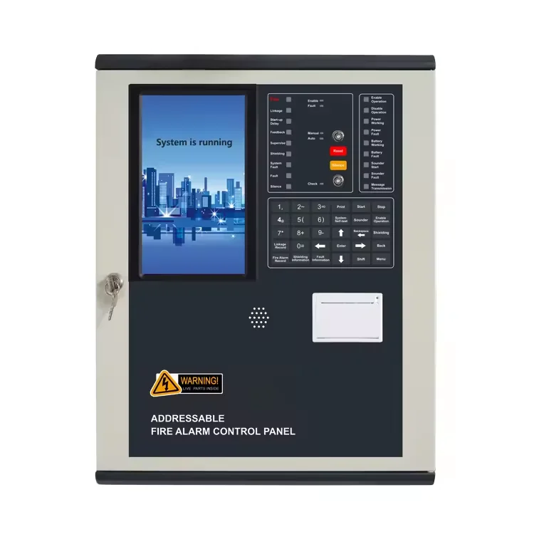 4 Loops Addressable Fire Alarm Control Panel 220V Fire Alarm Control Panels fire alarm system with battery