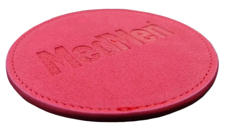 Promotional gift Custom Logo Printing Coffee Cup Mat Blank PU Leather Coaster for Drinks