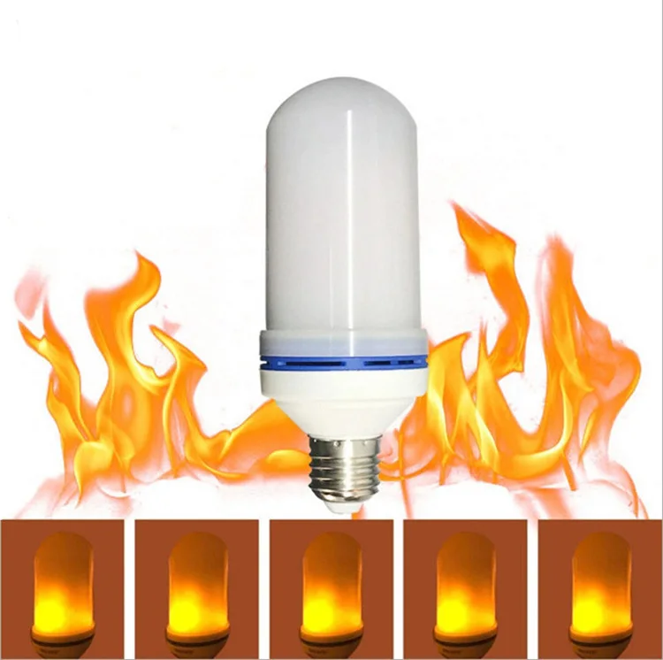 Halloween Decorations Fire Burn Effect E26 E27 Base Gravity Sensor Led Flame Light Bulb