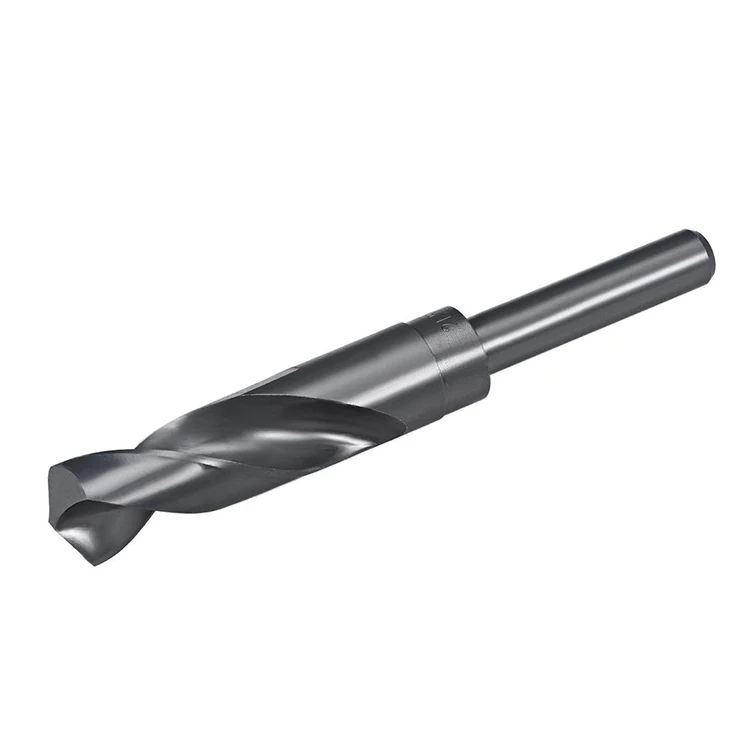 21.5mm Reduced Shank Drill Bit HSS 6542 Black Oxide with 1/2 Inch Straight Shank