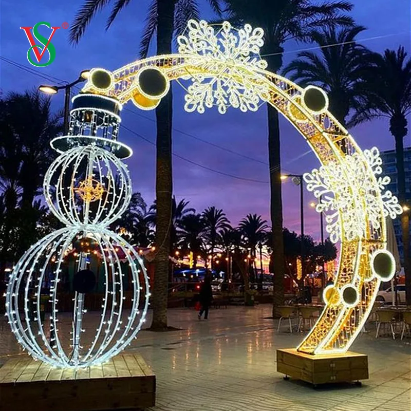 2024 Most Popular Christmas Motif Light Outdoor 3D Arch Light for Holiday Festival Decoration