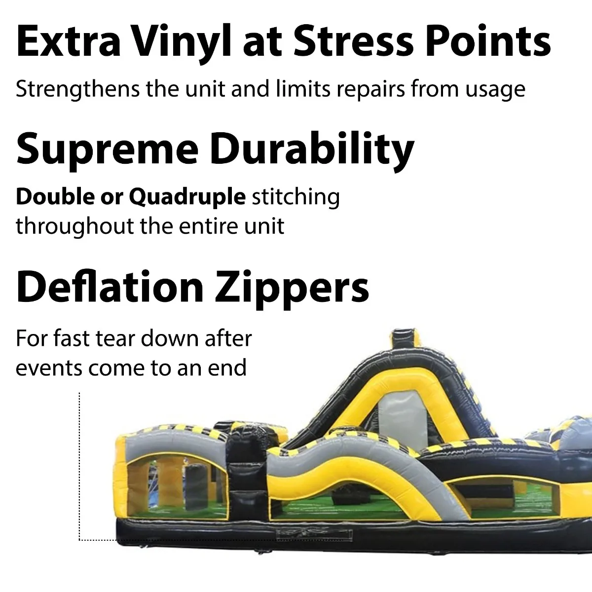 Commercial Outdoor Inflatable Obstacle Courses 3 in one combo