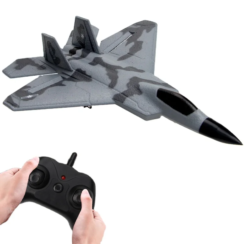 Jimei Hot Lower Price 2.4g Radio Control Airplane Outdoor Flying Game f22 Rc Glide Plane With Led Light