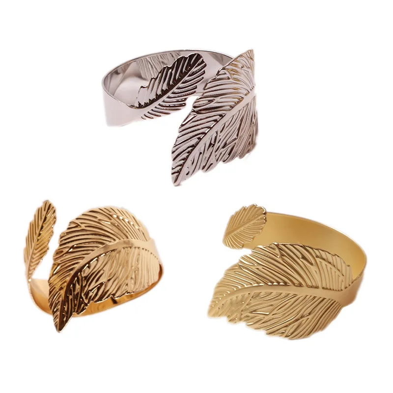 Hot Sale Silver Gold Plated Napkin Rings Wedding Banquet Banquet Dinner Party Napkin Holder Ring Table Decoration