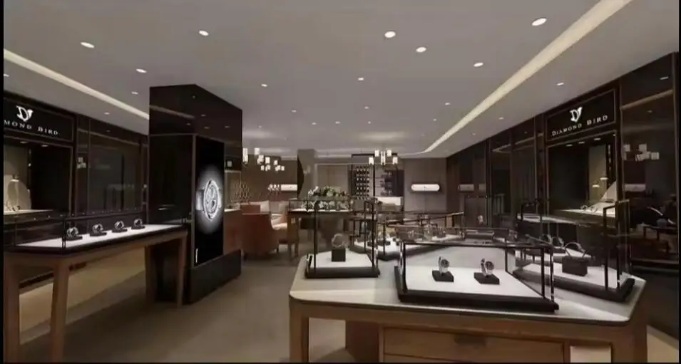 Mujiang Watch Showroom Interior Design Watch Retail Mall Kiosk Display Interior Design Showcase