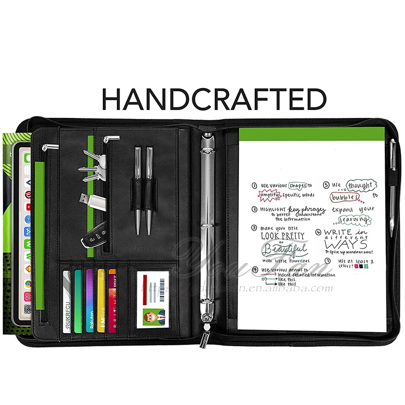 Папка для документов с 3 кольцами Padfolio из искусственной