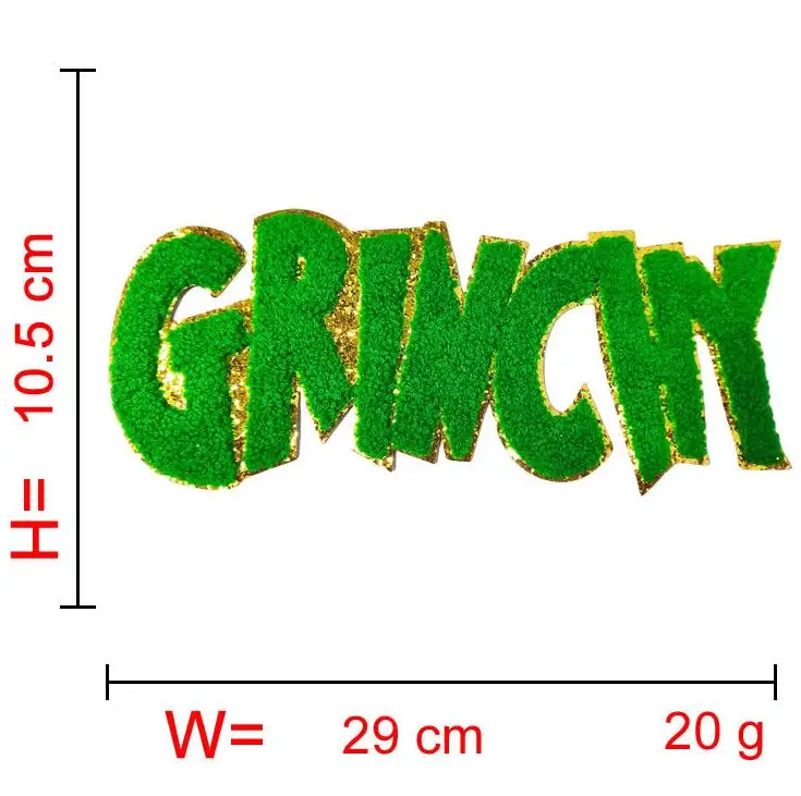 Best Quality Santa Baby Christmas Day Embroidery Patch Snowman Chenille Design Patches for Hoodies