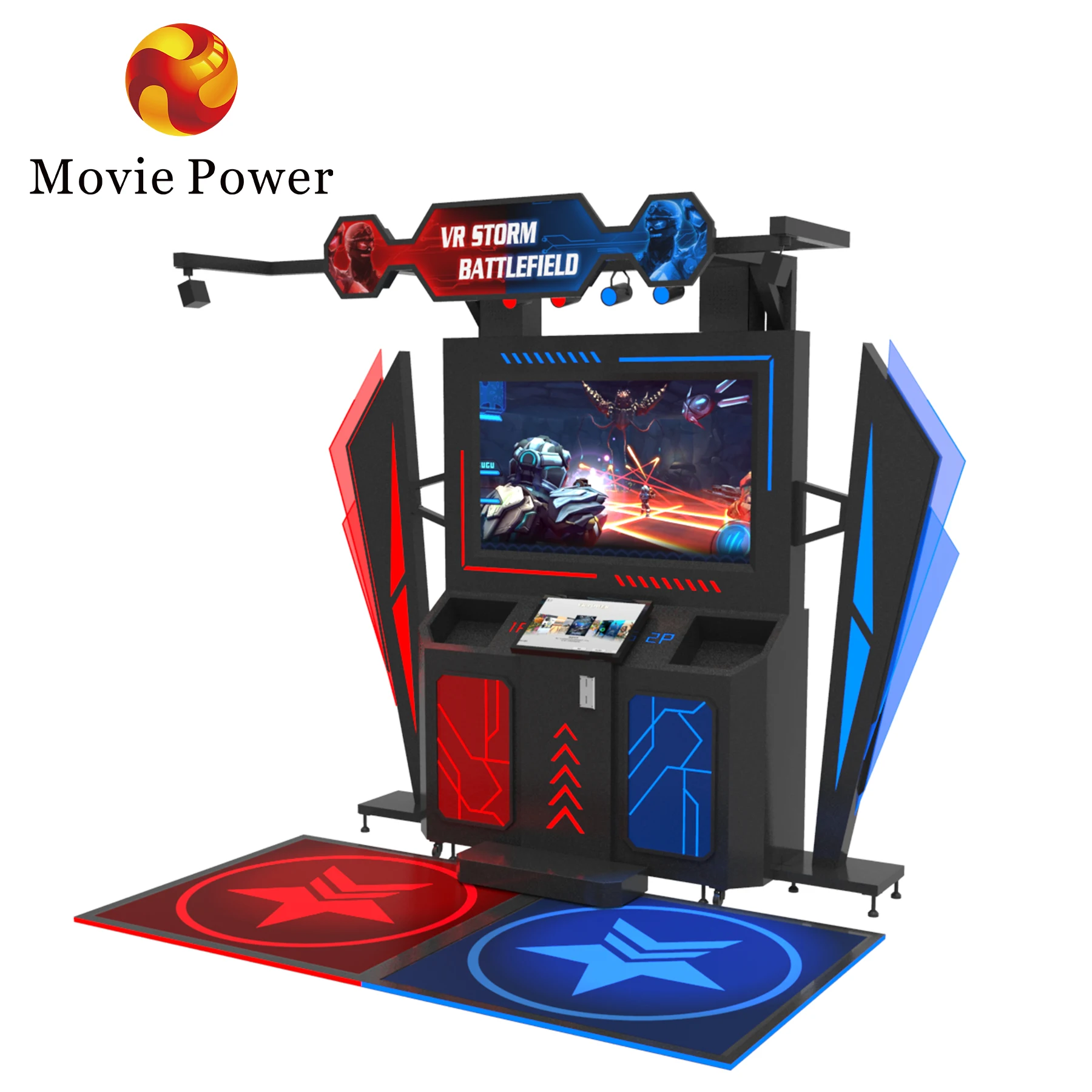 Indoor Playground Virtual Reality Shooter Game Amusement Park 9D Visual Reality Gun Game 2 Players VR Shooting Simulator
