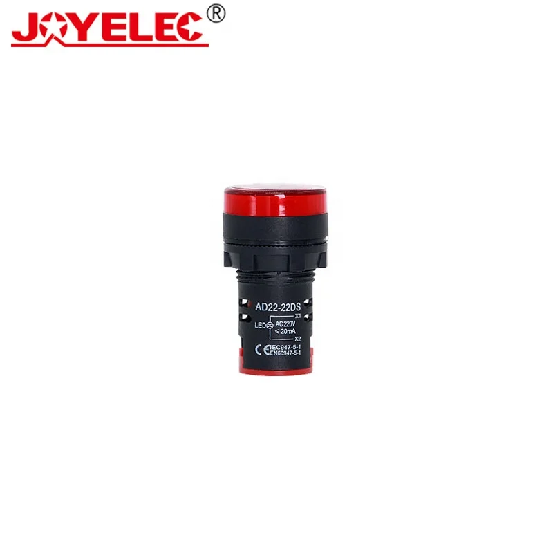 JOYELEC AD22-22DS Indicator Light 22mm Signal Lamps Red Equipment Signal Pilot Lamp Indicator Light