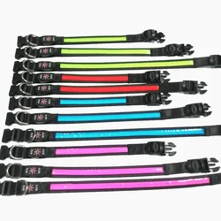 LED Light Nylon Webbing Wholesale Custom Pets Accessories Dog Collar Led Collares